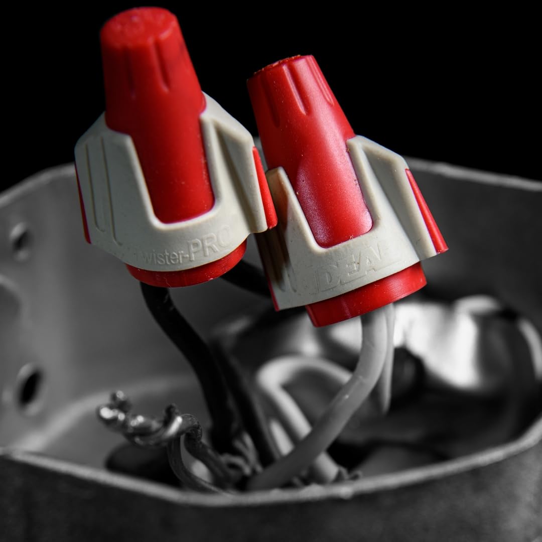IDEAL Electrical Twister PRO (30-144) Conector de alambre rojo/café, caja de 50 - Tuercas de alambre de torsión suaves para 22 a 8 AWG con SureGrip Comfort Overmold
