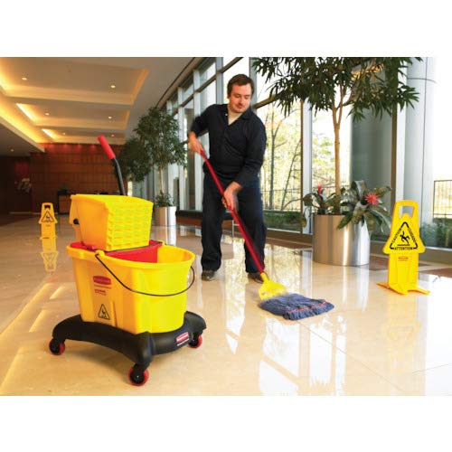 Rubbermaid Commercial Products INVADER – Mango para Trapeador Húmedo de Fibra de Vidrio de 152.4 cm (60"), Mango Industrial Resistente para Mopa Profesional, Azul FGH14600BL00