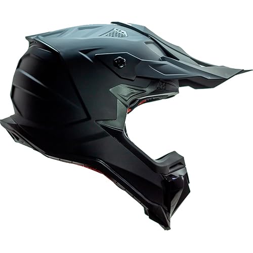 KOV Casco Terra Cross Negro Mate Solid Off-Road para Motocross Dot