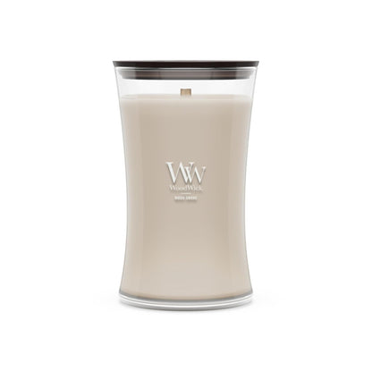 WoodWick Vela Perfumada Reloj de Arena Vainilla y Sal Marina - youth large - 11-13 - reloj de arena grande