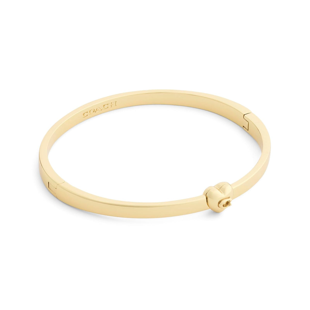 COACH Signature C - Pulsera de corazón esmaltado - Dorado