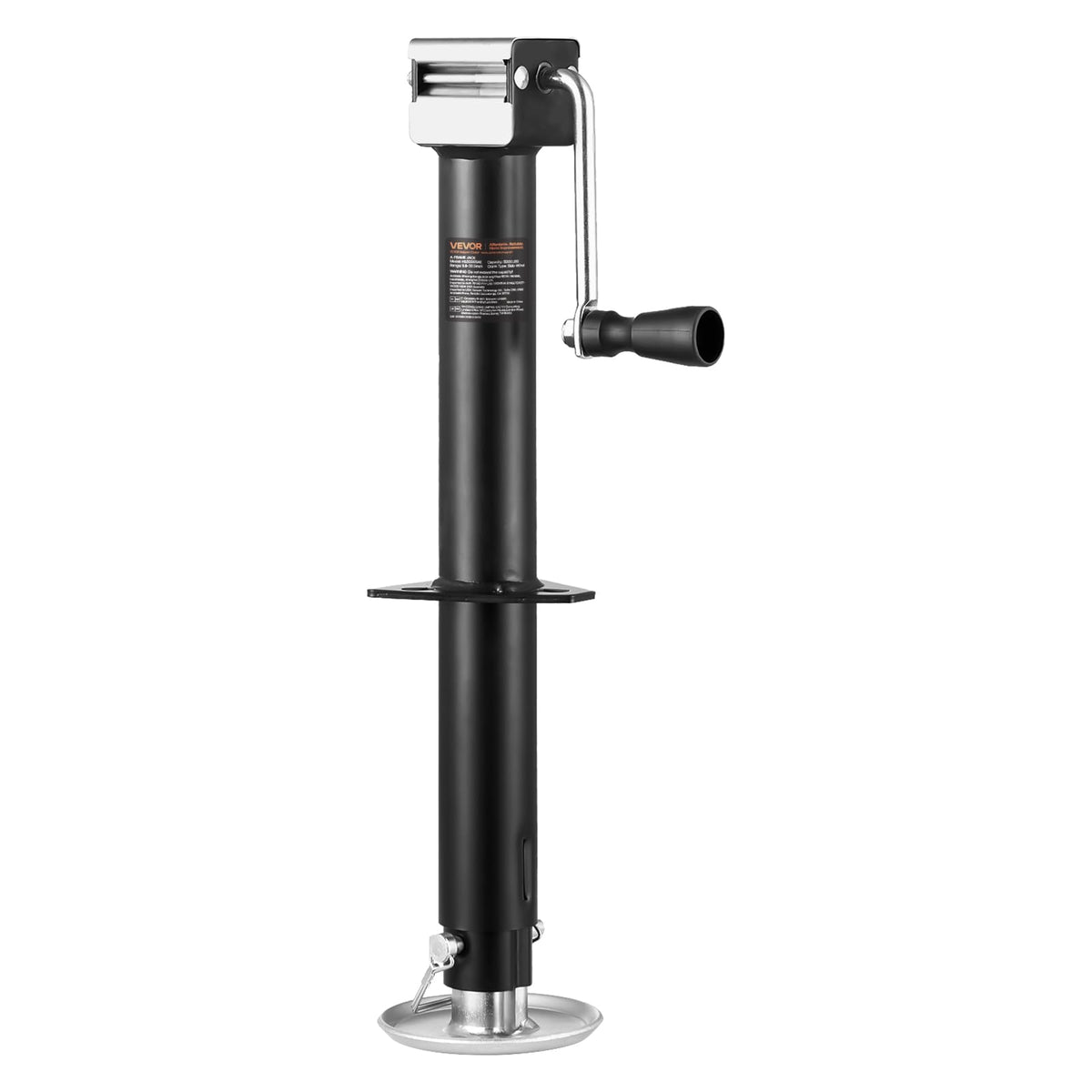 VEVOR Gato hidráulico para Remolque con Estructura en A, Capacidad de 5000 LB, Soporte con asa y Base Rectangular, Recorrido Vertical 15 Pulgadas, para autocaravanas, remolques para Caballos