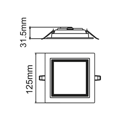 Construlita Lámpara Empotrado, 7 W, Luz Cálida 3 000 k, Color Blanco, Tecnolite, Downlight Empotrable