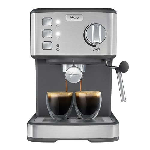 Oster Cafetera Compacta Espresso con 15 Bar y hasta 2 Espressos por Ciclo | Prepara espresso, cappuccinos y lattes, compatible con cápsulas Dolce Gusto, incluye accesorios,