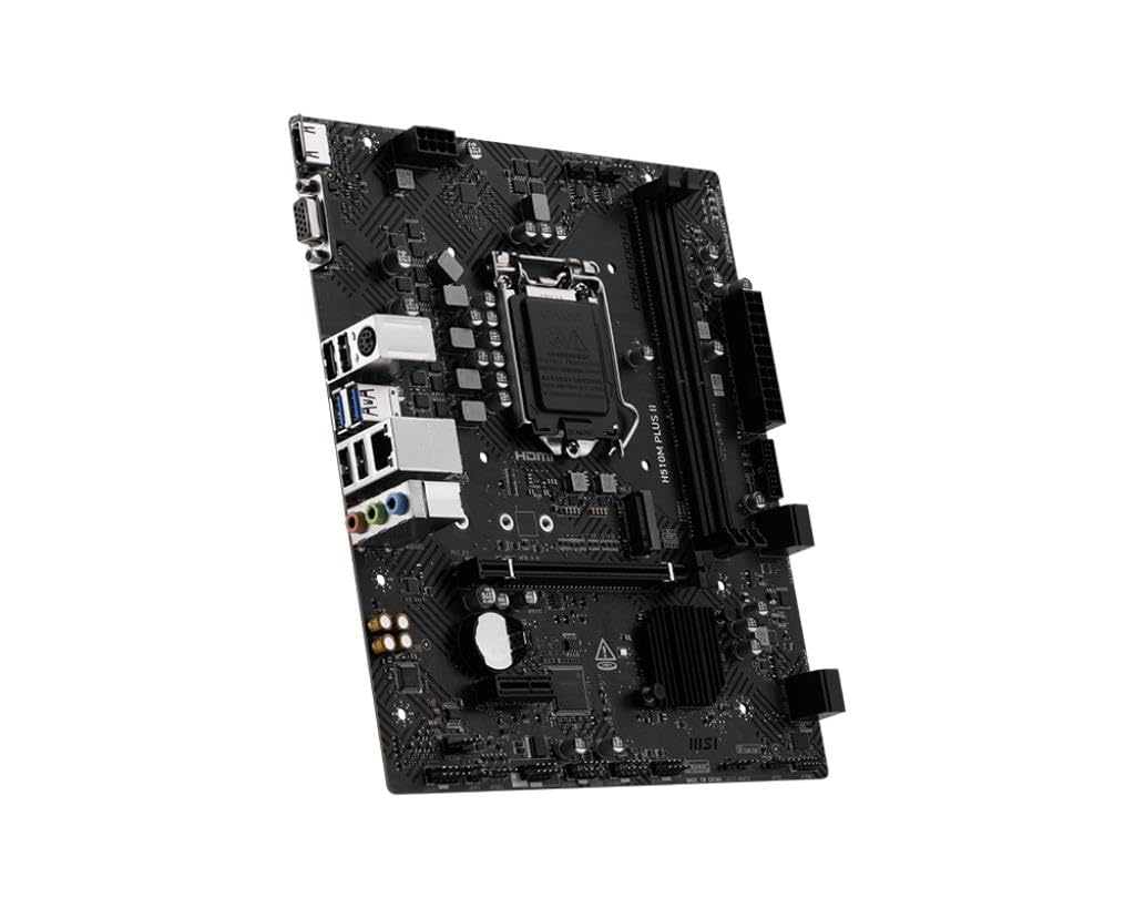 MSI Tarjeta Madre H510M Plus II, Micro-ATX, LGA 1200, Intel H510, 64GB DDR4, HDMI