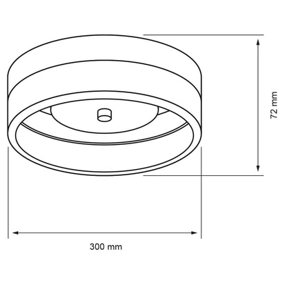 Tecnolite - Lámpara de Techo Plafón LED 20 W, Luz Cálida Brillante, No atenuable