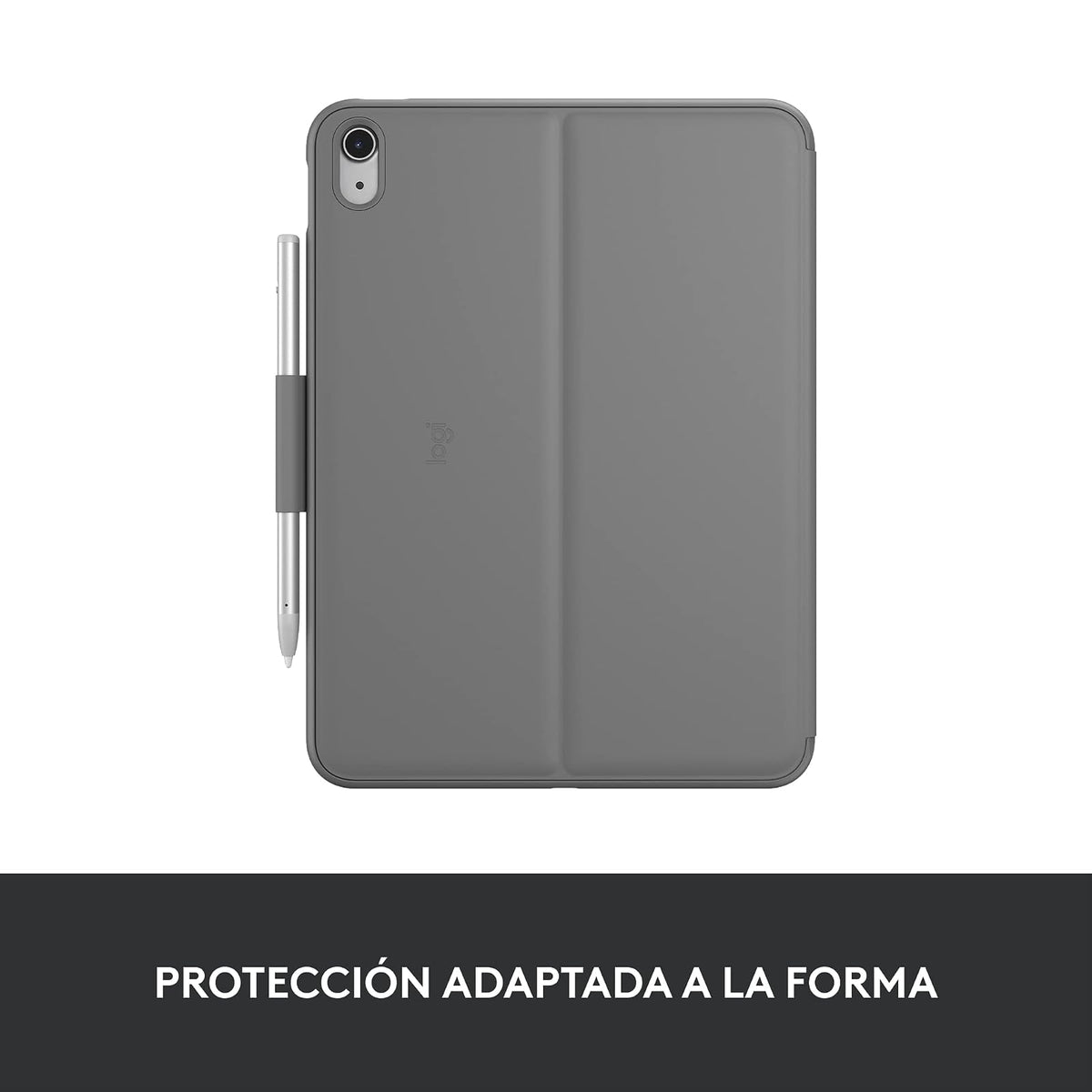 Logitech Slim Folio Funda con Teclado para iPad (10.° generación) con Teclado inalámbrico Bluetooth Integrado - Gris Oxford
