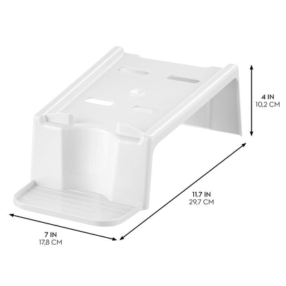 iDesign - Organizador de detergente líquido para lavandería, color blanco