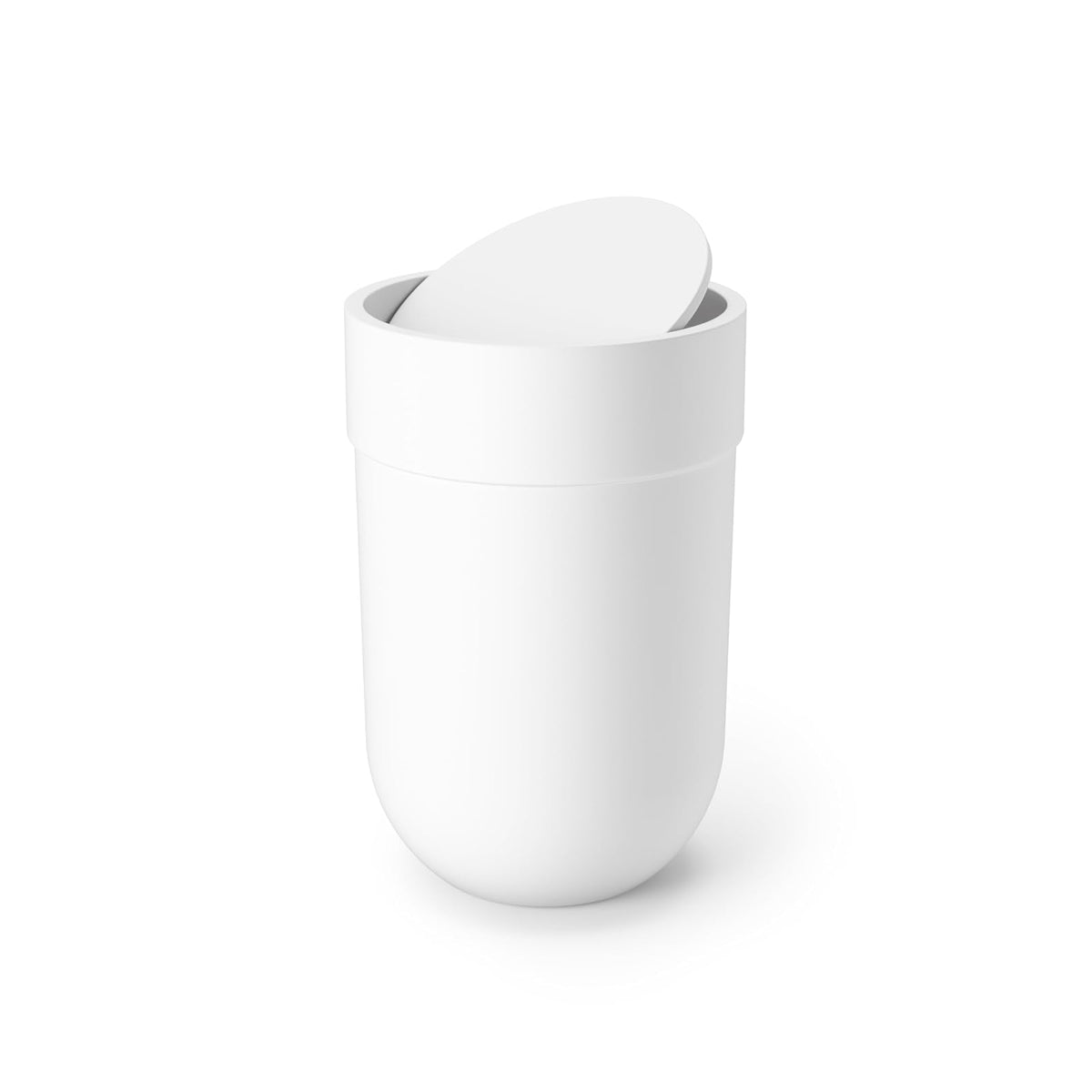 Umbra Touch Bote de Basura con Tapa Abatible, 6 L - Blanco
