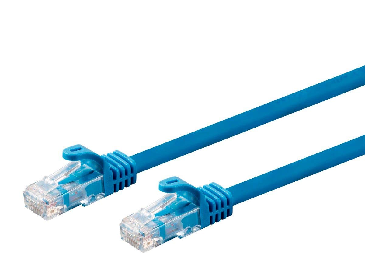 Monoprice Cat6 Ethernet Patch Cable - 35 feet - Blue | Snagless, RJ45, 550Mhz, UTP, CMP, Plenum, Pure Bare Copper Wire, 23AWG - Entegrade Series