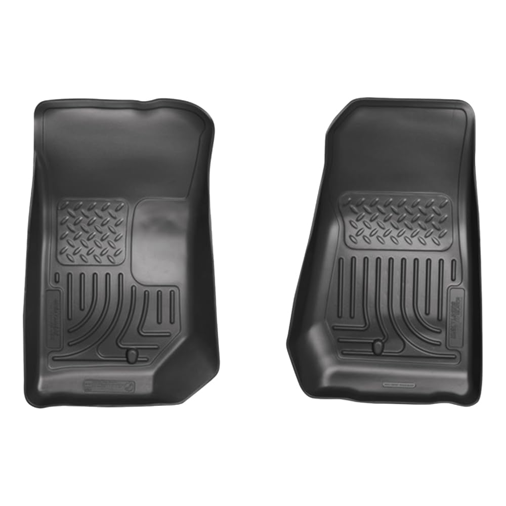 Husky Liners Weatherbeater - Alfombrillas para Jeep Wrangler JK 2007-2013 | Fila Delantera, 2 Piezas, Color Negro - 18021