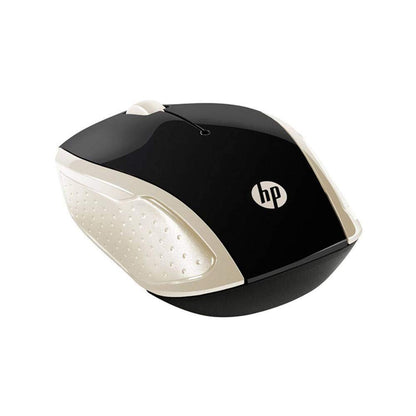 HP Mouse Inalámbrico 200, Conectividad de 10 MTS, 2.4 GHz, Windows/Mac OS, Ambidiestro, Dorado (2HU83AA)