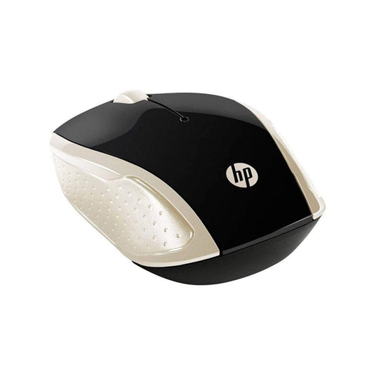 HP Mouse Inalámbrico 200, Conectividad de 10 MTS, 2.4 GHz, Windows/Mac OS, Ambidiestro, Dorado (2HU83AA)