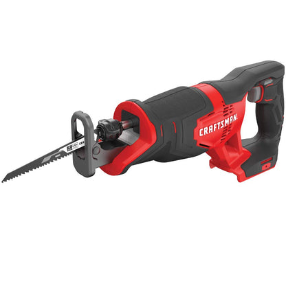 CRAFTSMAN V20 Sierra alternativa, sin cable, 3.000 RPM, disparador de velocidad variable, cambio rápido y fácil de la cuchilla, solo herramienta desnuda (CMCS300B)