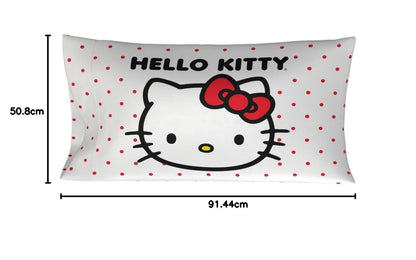Franco Hello Kitty Beauty Beauty - Funda de Almohada de satén Sedoso tamaño King, 20 x 36 Pulgadas, para Cabello y Piel, (Producto con Licencia Oficial)