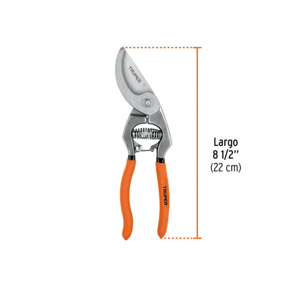 Truper T-67X, Tijera para poda 8-1/2", cuchilla de paso