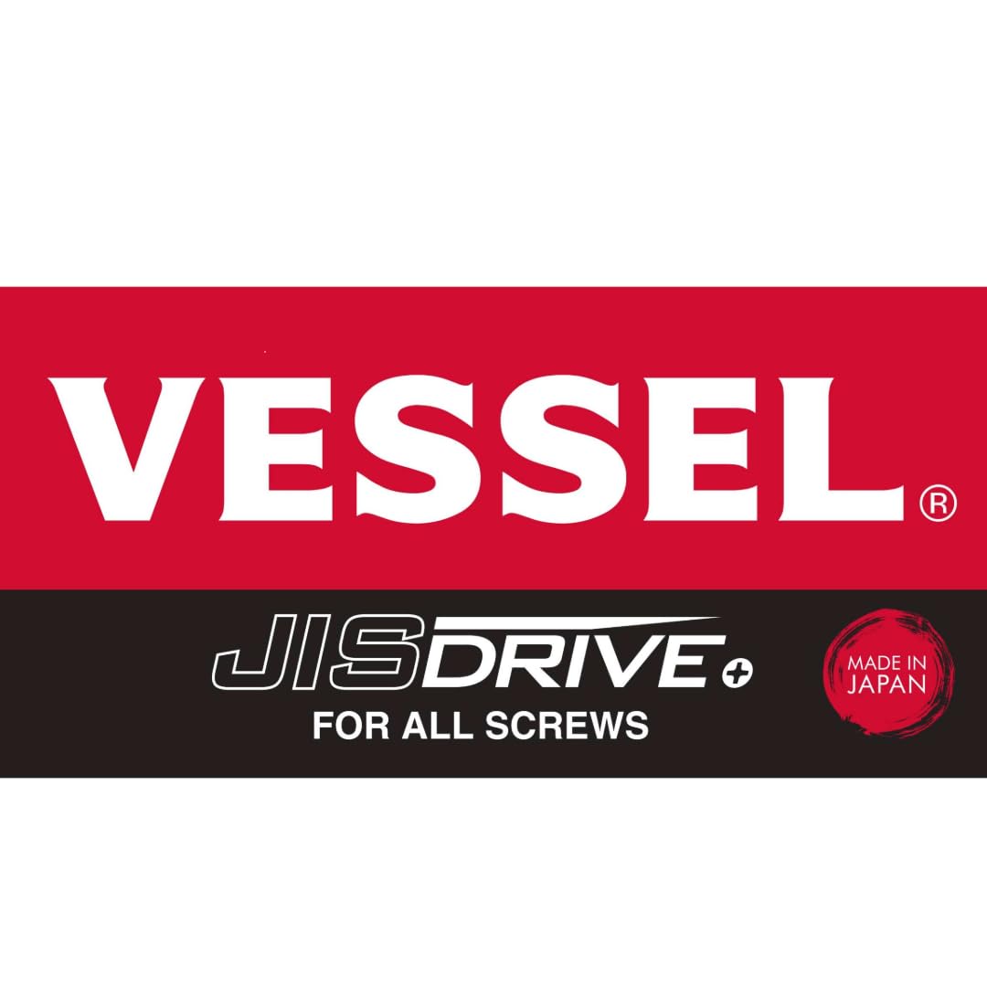 VESSEL IMAPCT BALL - Broca de torsión con soporte de carga Mag 5 unidades Juego (+1, +2, +3, #4 (3/16"), #6 (1/4") IBMG90K001 fabricado en Japón por VESSEL