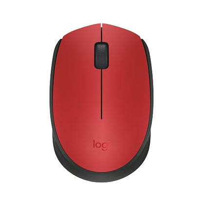 Logitech M170 Mouse Inalámbrico, con tecnología 2,4 GHz, batería de hasta 12 Meses con Modo Ahorro, Receptor USB, Cursor y Desplazamiento Preciso, Compatible con Windows, Mac y Chrome - Rojo