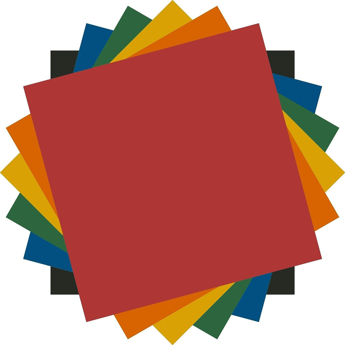 Cricut Vinilo de alta calidad, permanente, 12 x 12 pulgadas, hojas adhesivas de muestras , rojo tomate, naranja, amarillo maíz, verde Kelly, azul medio, verde bosque