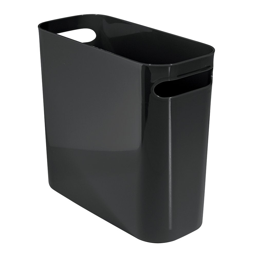 InterDesign Una - Papelera (30,5 cm), Color Azul, Basurero, Negro, 10" Inch, 1