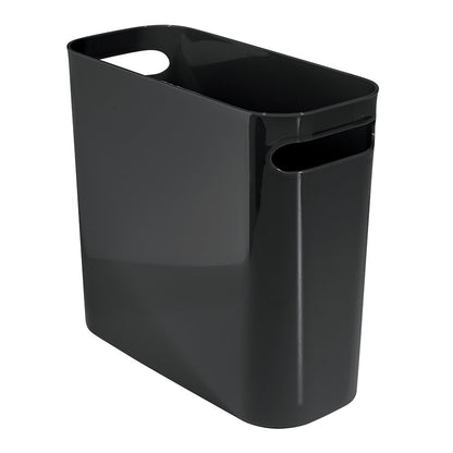 InterDesign Una - Papelera (30,5 cm), Color Azul, Basurero, Negro, 10" Inch, 1