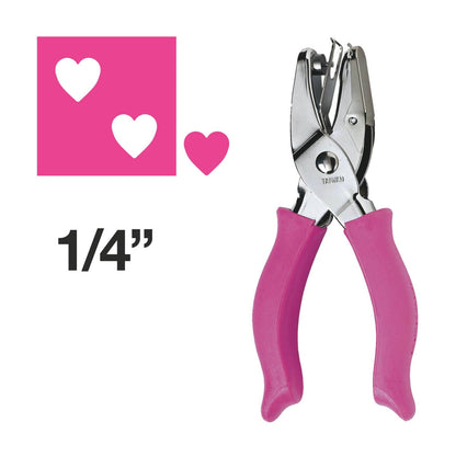 Fiskars - Perforadora de mano con forma de corazón (1/4"), Rosado, Corazón, 1