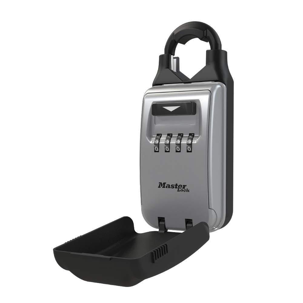 Master Lock Caja de Seguridad para Llaves con Combinación Personalizable - Grillete ajustable.