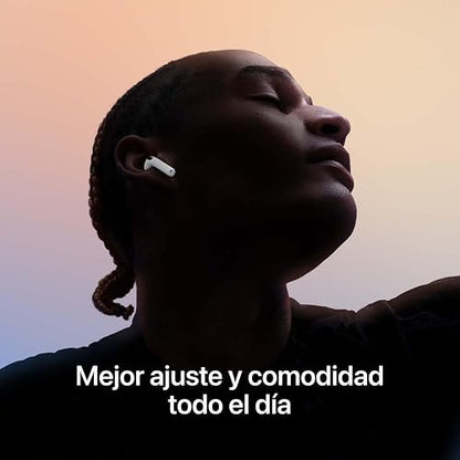 Audífonos inalámbricos AirPods 4 de Apple con Bluetooth, Cancelación Activa de Ruido, Modo Ambiente, Audio Espacial Personalizado, Estuche de Carga con USB-C, Carga inalámbrica, Chip H2