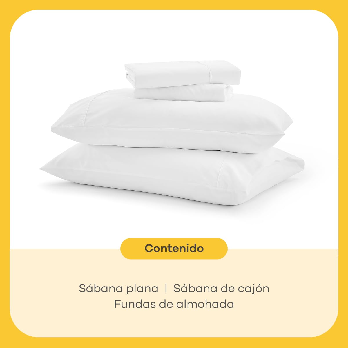 Nooz Juego de Sábanas Essential Microfibra Suaves y Fáciles de Lavar, Blanco, Tamaño Queen, NOSH1003