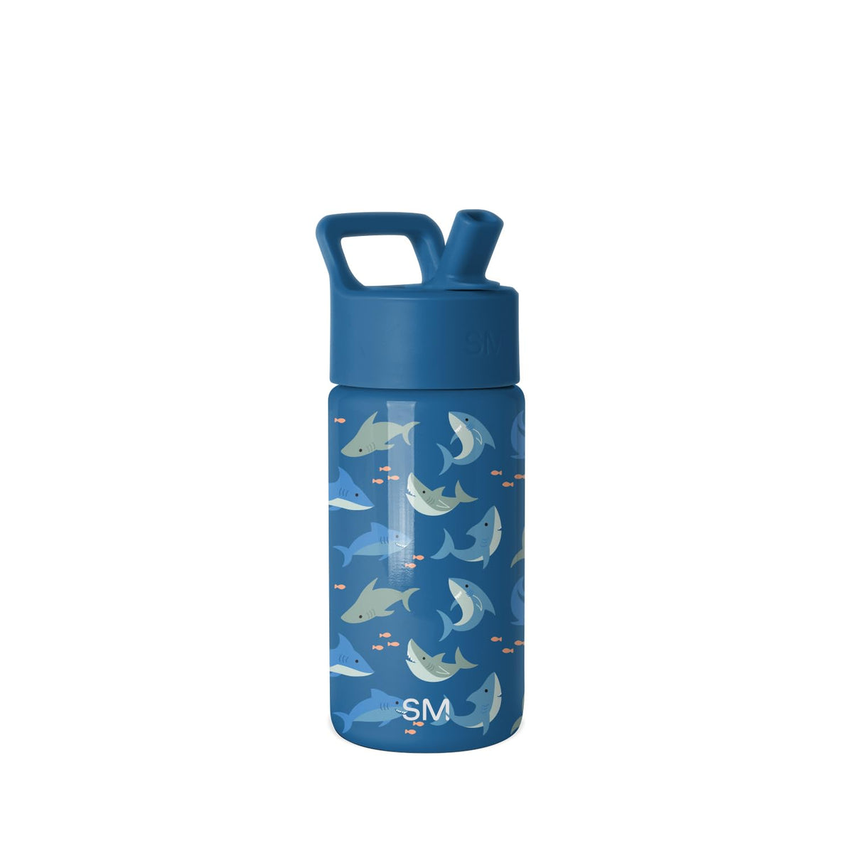 Simple Modern Summit Botella de Agua para Niños con Popote, 530 ml, Confetti - 415ml - -Shark Shiver