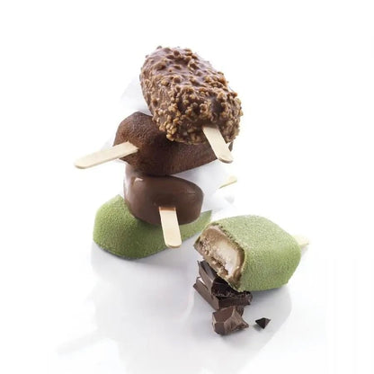 Silikomart juego de moldes hechos de silicona para hacer mini paletas de helado