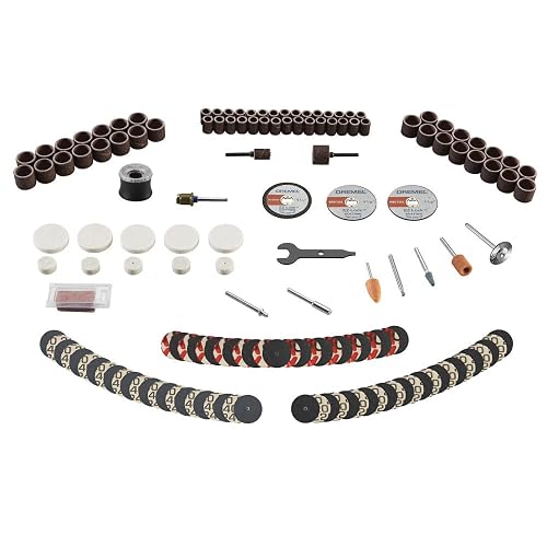Dremel 710-08 Kit de accesorios de todo propósito para herramienta giratoria, 160 piezas, 710-08, Set de accesorios, 1