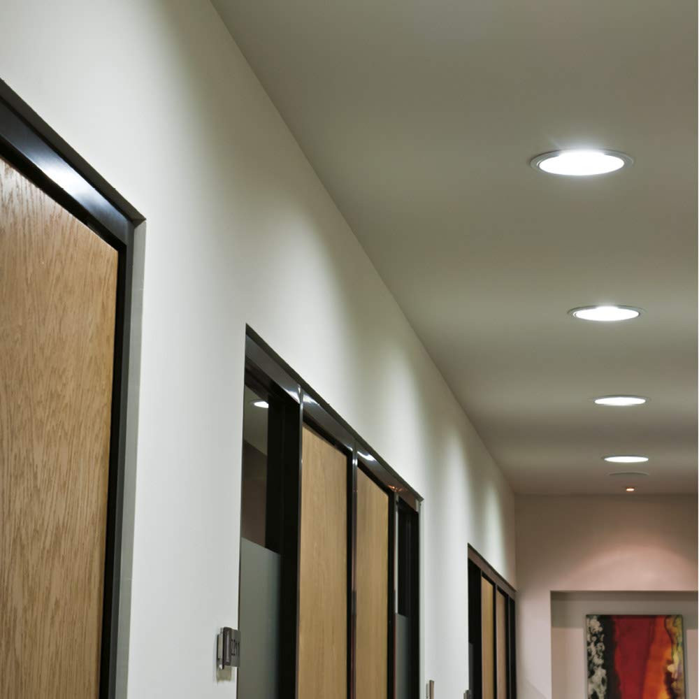 Tecnolite - Lampara Empotrable en Techo, Color Blanco, Luz blanca neutra, 9W