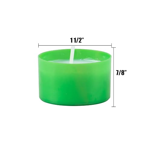 Stonebriar - Juego de 96 velas de té multicolor sin aroma con tiempo de combustión de 6 a 7 horas