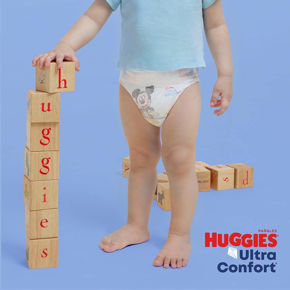 Huggies UltraConfort Pañal Desechable para Bebé, Etapa 3, Niño, Caja con 180 Piezas, Ideal para Bebés de 7 a 10 kg