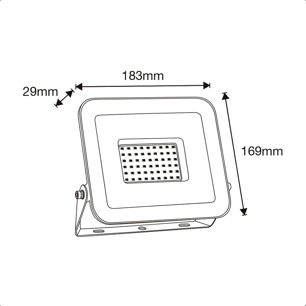 ICON Reflector LED Exterior 50W 3000K IP65 | Luz cálida, 5500 lúmenes, 110 lm/W, ángulo 120°, resistente al polvo y lluvia