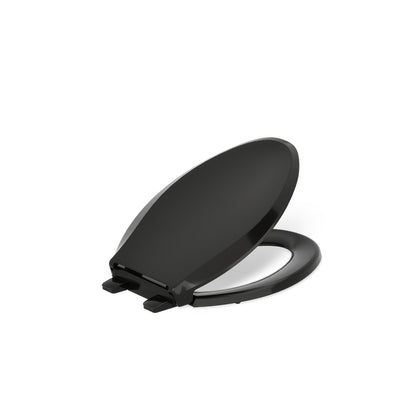 Kohler Cachet ReadyLatch Asiento de Inodoro de Cierre Suave - Pestillo listo - Alargado - Negro -