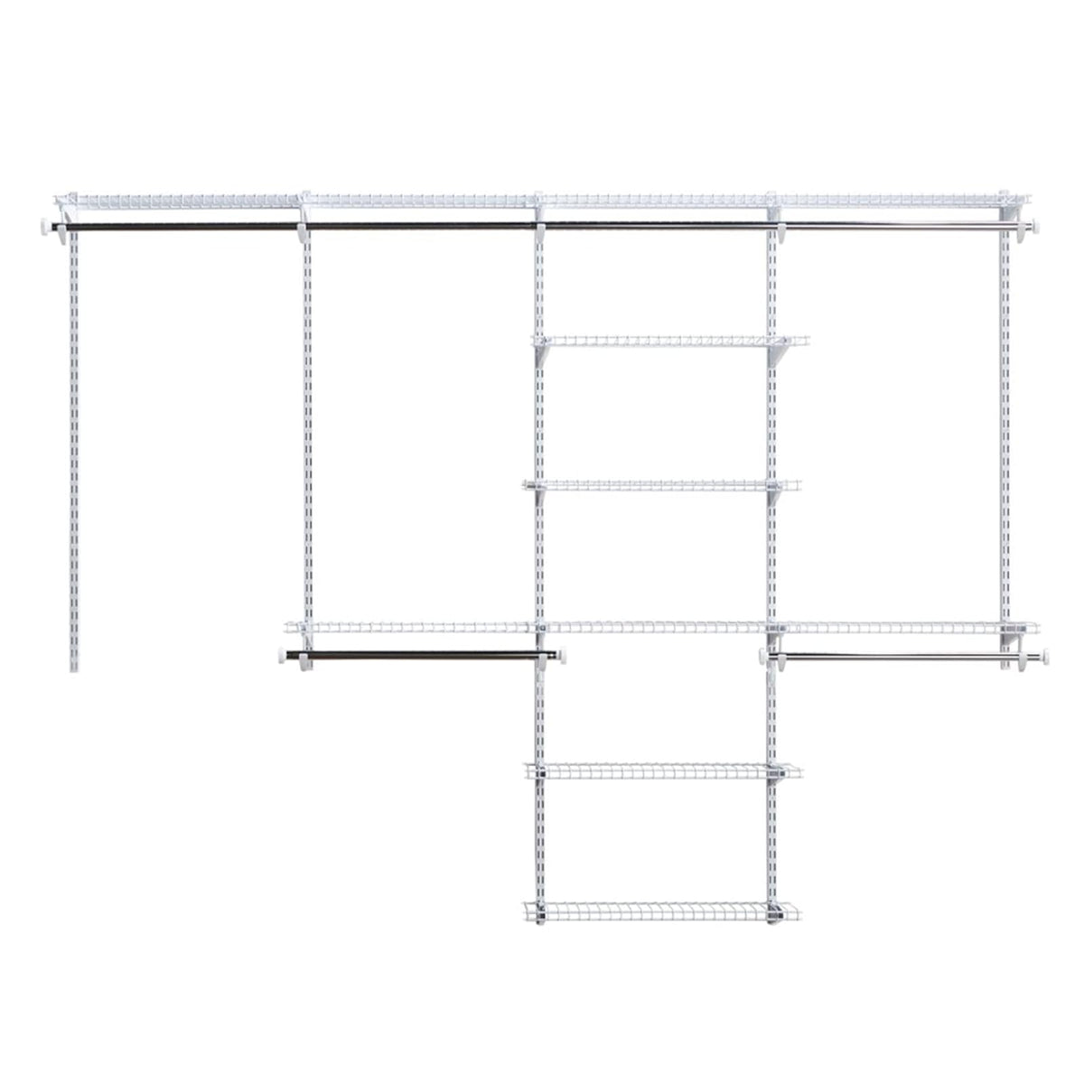 Rubbermaid Configurations - Kit de clóset Personalizado, estantería de Alambre de Metal Ajustable, Acabado de Titanio, Sistema de organización expandible, Hardware Incluido, para clóset del hogar,