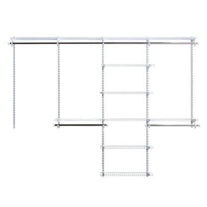 Rubbermaid Configurations - Kit de clóset Personalizado, estantería de Alambre de Metal Ajustable, Acabado de Titanio, Sistema de organización expandible, Hardware Incluido, para clóset del hogar,