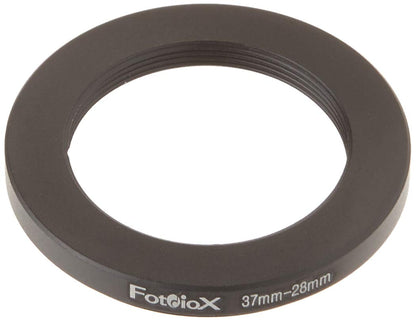 Fotodiox - Adaptador de Filtro de Metal con Anillo Escalonado, Aluminio anodizado Negro, 37 mm-28 mm, 37-28 mm