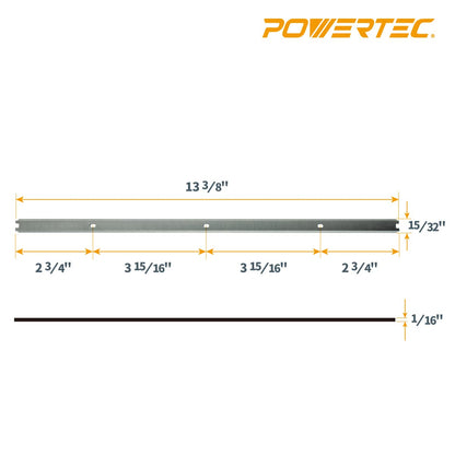 POWERTEC 12828 - Cuchillas cepilladoras de 13 pulgadas para RIDGID R4330, TP1300LS, repuesto para cuchillos cepilladores AC20502, juego de 3