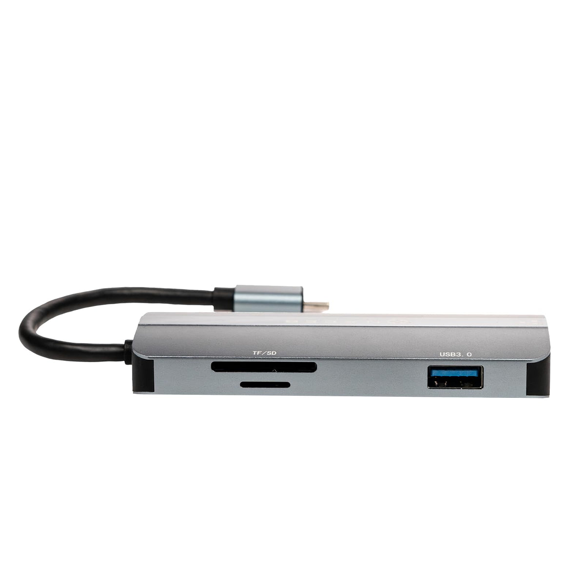 NACEB Technology - Hub USB-C 8 En 1 para Laptop - HDMI 4K RJ45 Ethernet 3 USB 3.0 Lector SD TF Carga PD 100W - NA-0129 Gris