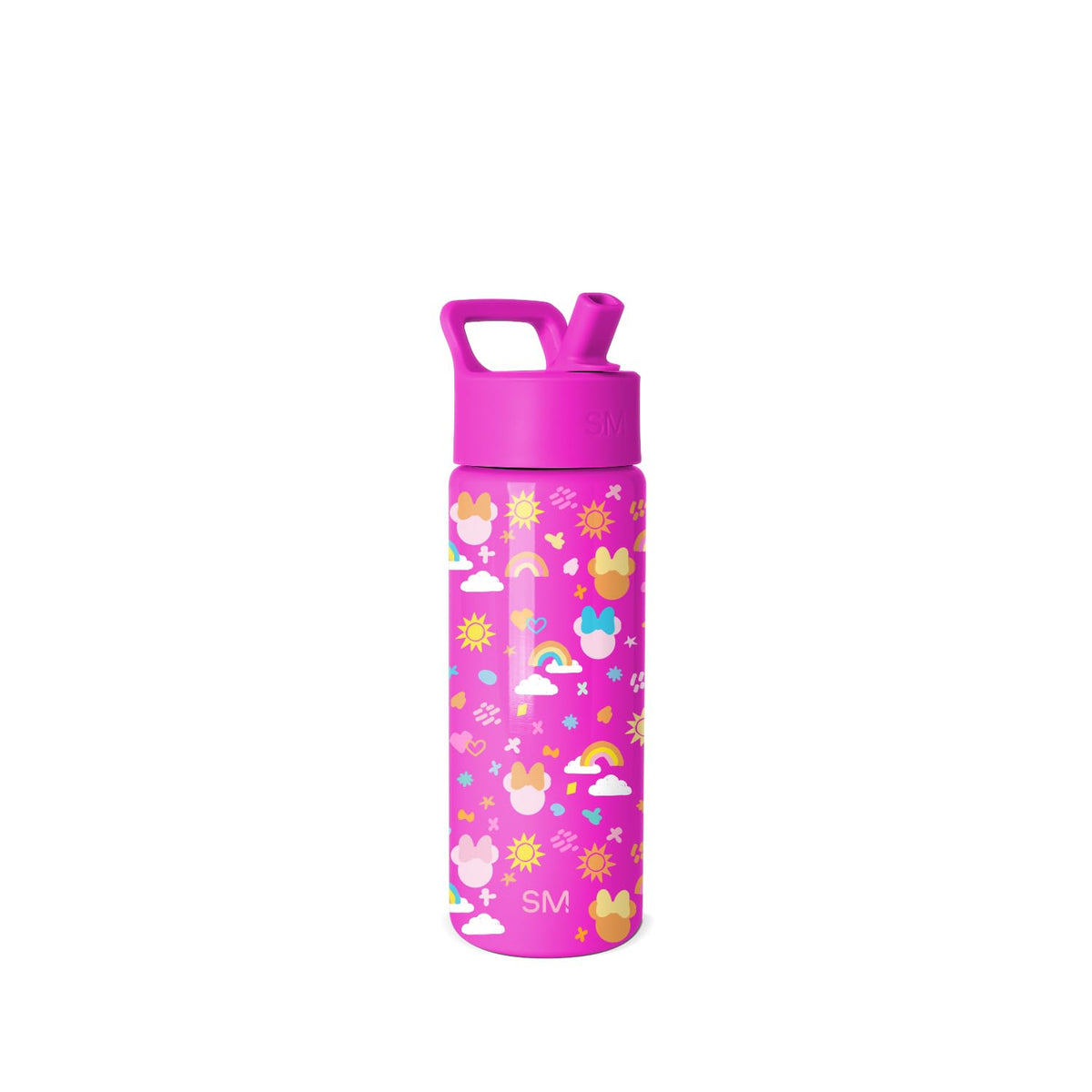 Simple Modern Summit Botella Infantil con Popote, Acero Inoxidable, Diseño Disney - Disney-Minnie Doodle - 0.5 Litros