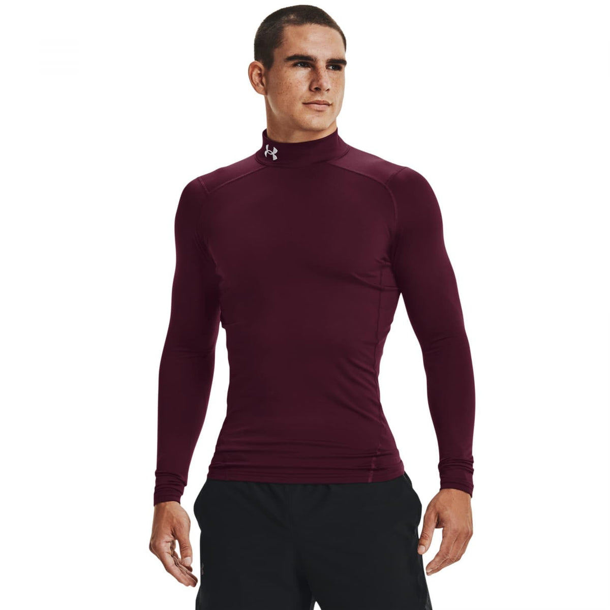 Under Armour ColdGear Camiseta de Compresión, Hombre - Rojo (Maroon - White - 609) - XXL