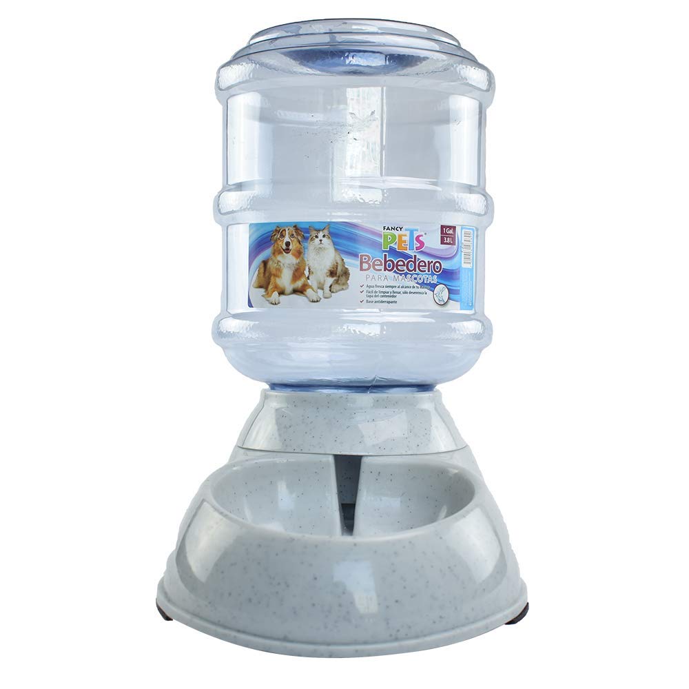 Fancy Pets Hagen Bebedero Automático Grande 3.8 L (1GAL) para Perros | Sistema por Gravedad | Base Antiderrapante | Agua Fresca y Limpia