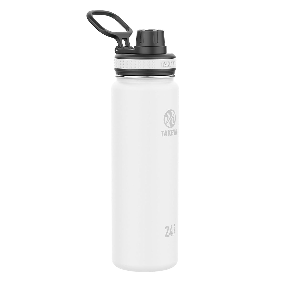 Takeya Originals Botella de Agua Aislada de Acero Inoxidable, Varios Tamaños y Colores - 0.7 Litros - Blanco