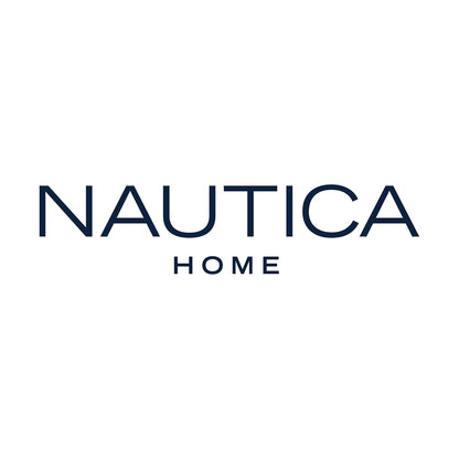 Nautica - Juego de sábanas Queen, Juego de Ropa de Cama de percal de algodón, crujiente y Fresco, Ligero y Transpirable (Azul Marino a Rayas, 4 Piezas, Queen)