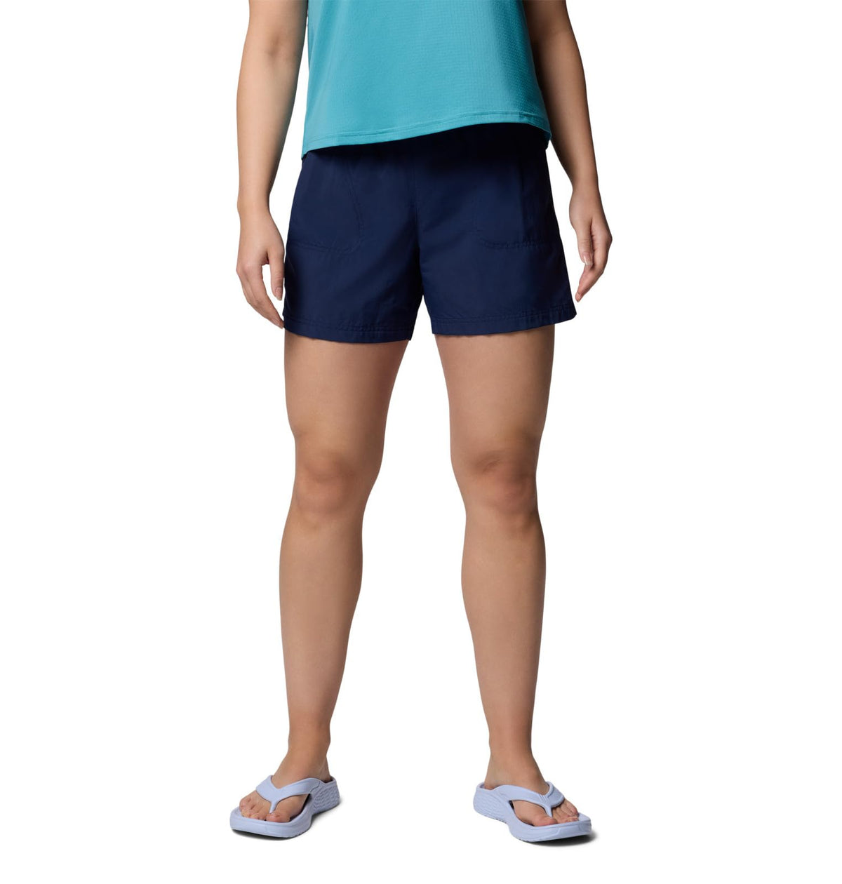 Columbia Sandy River II Pantalones Cortos Senderismo Mujer - 2XL - 5" entrepierna - Azul marino colegial
