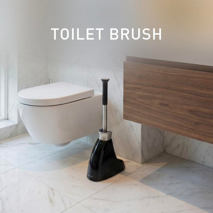 simplehuman, escobilla de baño, Acero Inoxidable + plástico Negro
