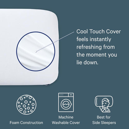 Casper Sleep Almohada de Espuma estándar – Espuma viscoelástica refrescante, Comodidad de Apoyo para Personas Que Duermen de Lado, Transpirable y Alivia la presión